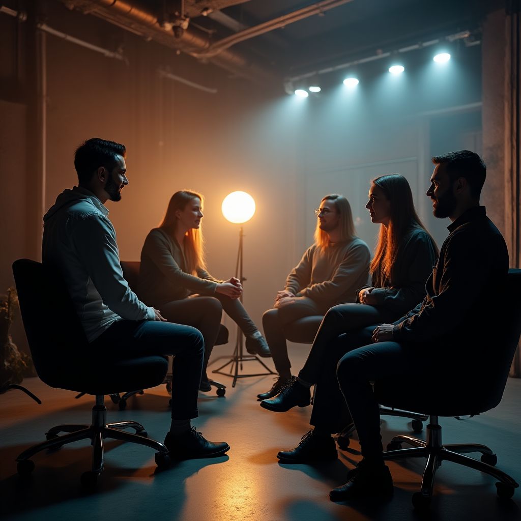 Equipo de EntreVistaEmprende en una sesión de entrevista con emprendedor