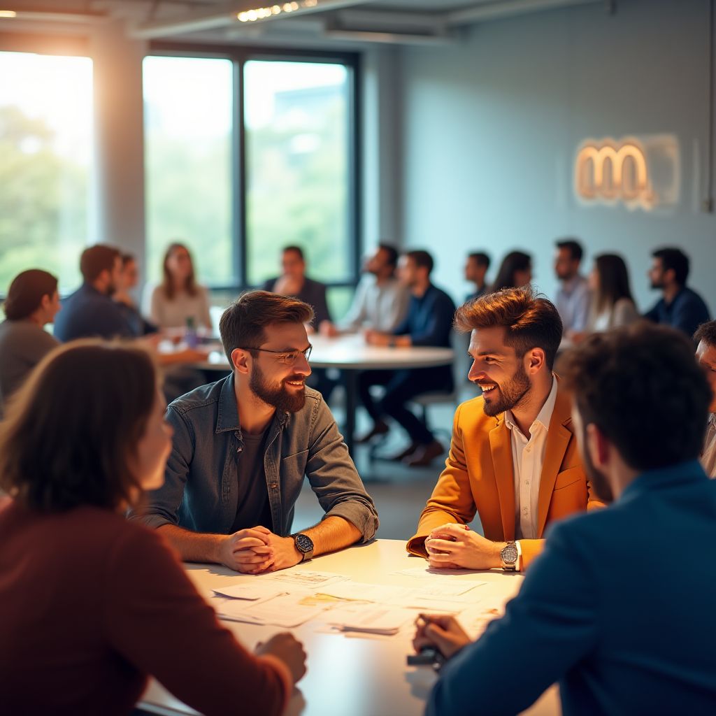 Comunidad de emprendedores en evento de networking